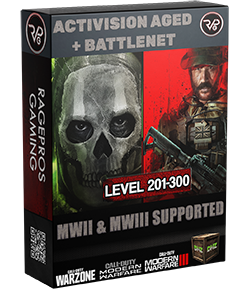 ACTIVISION AGED MODERN WARFARE 2 & 3 LEVEL 201-300